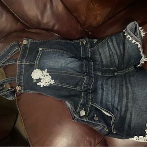 Girls denim shirt Bibb/overalls